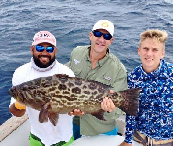 Large grouper caught in Costa Rica