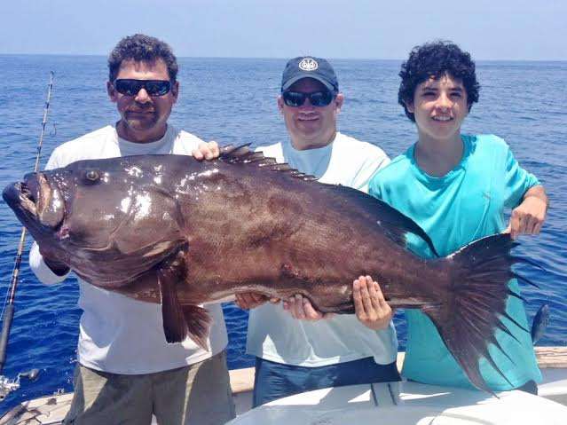 Grouper sport fishing in Costa Rica