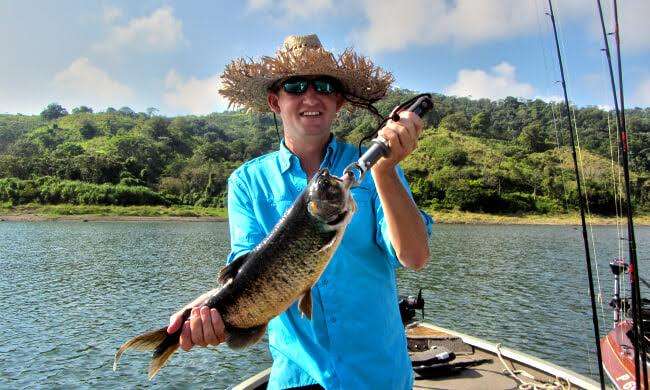 Machaca caught in a Costa Rica lake, a fish you can catch all year