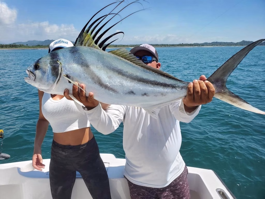 Large roosterfish caught in Costa Rica