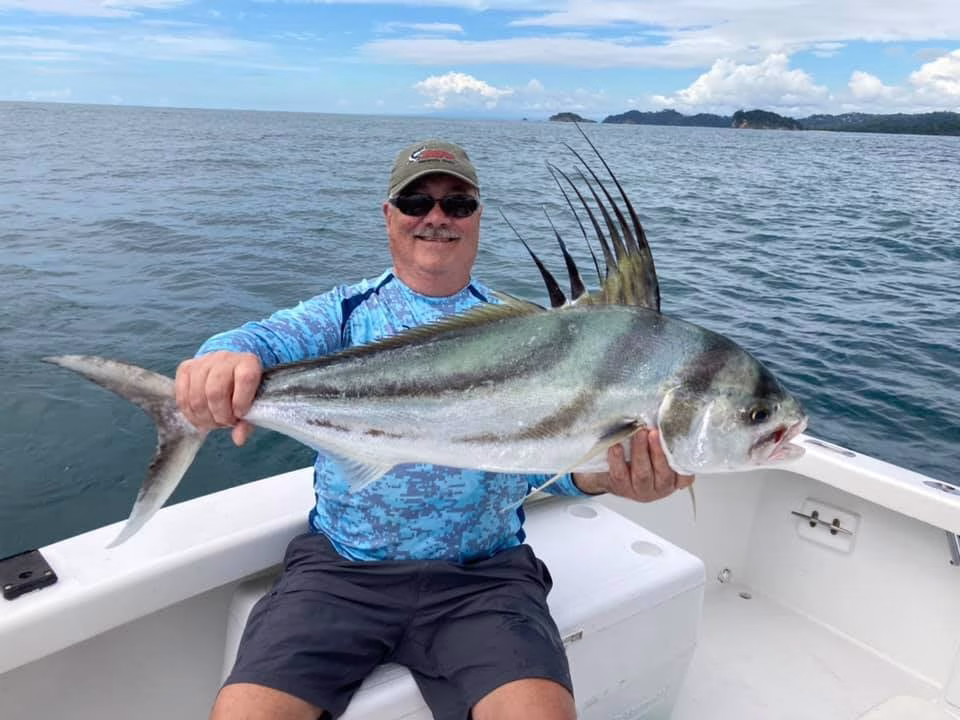Large roosterfish in Costa Rica