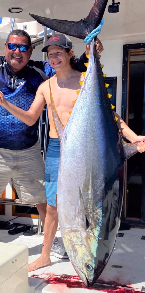 Large yellowfin tuna caught in Costa Rica